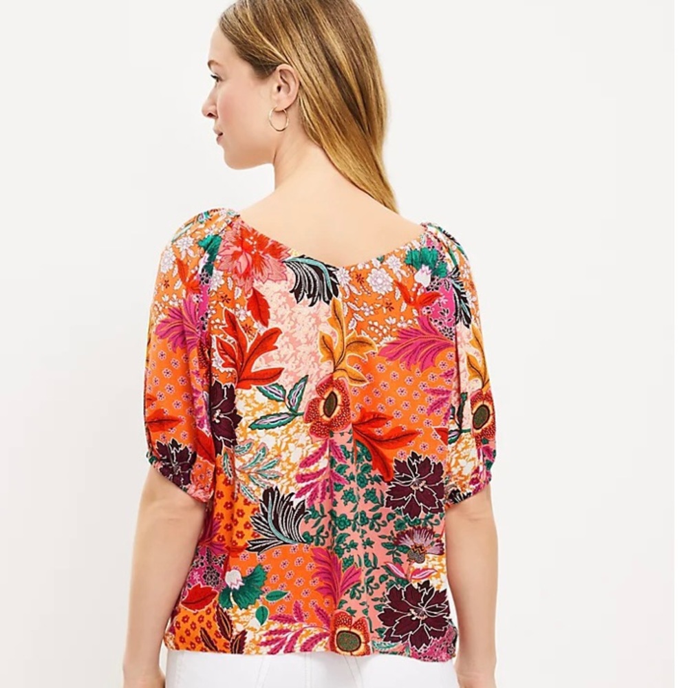Loft blouse 🧡💛🤎 - Picture 3 of 8